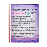 Roseday, Rosuvastatin 20 mg, Tablet, Box information