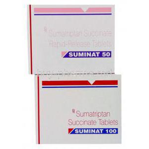 Suminat, Sumatriptan 50mg/ 100mg Tablet (Sun Pharma)