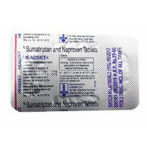 Sumatriptan/ Naproxen tablets, blister pack