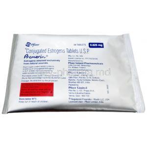 Premarin, Conjugated Estrogen 0.625mg, 28 tablets, Pfizer, Internal package information(New)