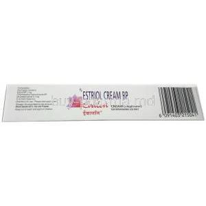 Evalon Cream, Estriol 1mg, Cream 15g box information, Dosage, Storage