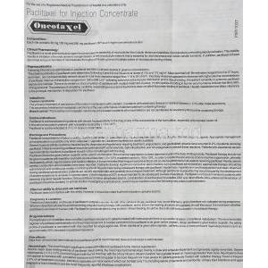 OncotaXel 100, 6mg x 17ml, Injection, instruction sheet page 1