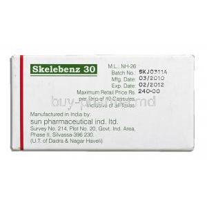 Skelebenz, Generic Cyclobenzaprine, Cyclobenzaprine Hydrochloride 30mg, Sun Pharmaceutical manufacturer