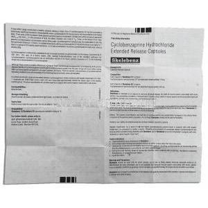 Skelebenz, Generic Cyclobenzaprine, Cyclobenzaprine Hydrochloride 30mg, information sheet 1