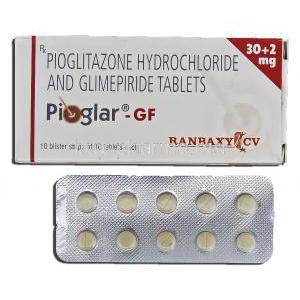 Pioglar-GF, Generic Actos GF, Pioglitazone Hydrochloride & Glimepiride, Tablet