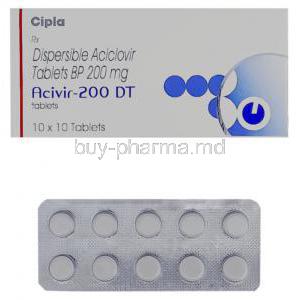 Generic  Zovirax, Acyclovir 200 mg