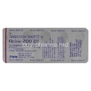 Generic  Zovirax, Acyclovir 200 mg information