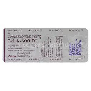 Generic  Zovirax, Acyclovir 800 mg information