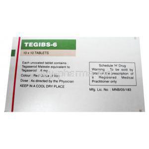 Generic  Zelnorm, Tegaserod Maleate  6mg Tablet composition