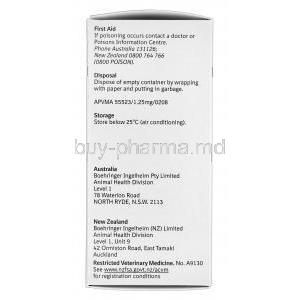 Vetmedin, Pimobendan 1.25mg box information