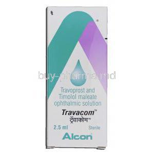 Travocom, Generic Duotrav, Travoprost  Timolol Maleate Eye Drop, Box