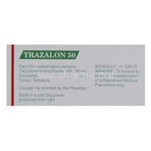 Trazalon, Trazodone 50 mg box internal