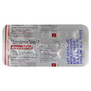 Aldactone, Spironoloactone 25 mg blister