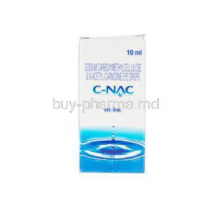 C-NAC, Sodium Carboxymethylcellulose 3mg + N-Acetyl-Carnosine 1% Eye Drops 10ml Box