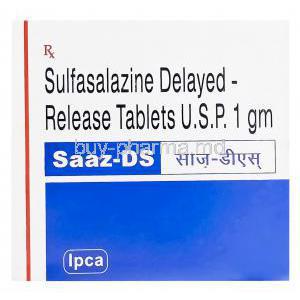 Saaz-DS, Sulfasalazine 1gm Delayed Release Box
