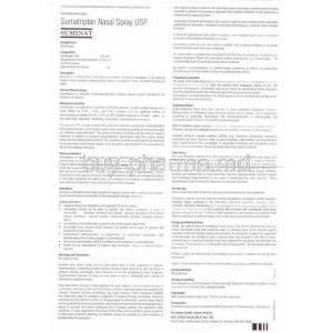 Suminat, Sumatriptan  Nasal Spray information sheet