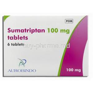 Sumatriptan 100 mg (Aurobindo) box