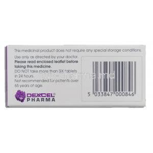 Sumatriptan  50 mg box information (Dexcel Pharma)