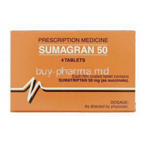 Sumagran, Sumatriptan 50 Mg, Box