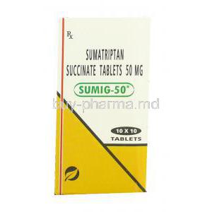 Sumig, Sumatriptan 50mg Box