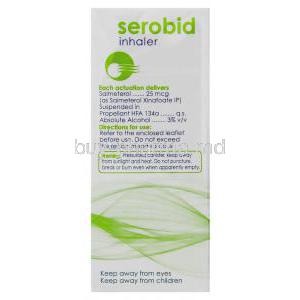 Serobid, Salmeterol Xinafoate 25 mcg Inhaler Cipla Composition