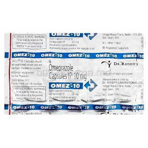 Omez, Omeprazole 10mg Blister Pack Information