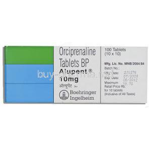 Alupent, Orciprenaline Sulphate 10 Mg Tablet (Zydus Cadila)