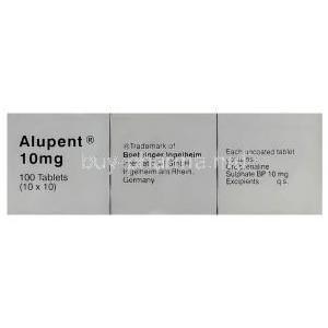 Alupent, Orciprenaline Sulphate Tablet Composition