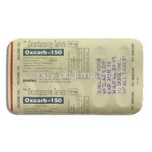 Oxcarb, Oxcarbazepine packaging