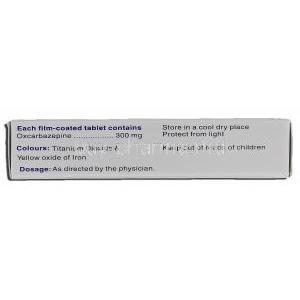 Oxcarb, Oxcarbazepine, 300 mg, Box description