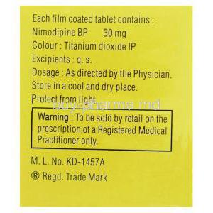 Nimodip, Nimodipine 30 mg info