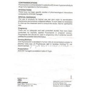 Zocon, Fluconazole Gel Information Sheet 2