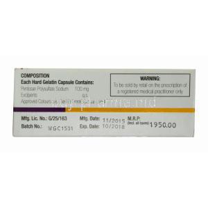 Comfora, Pentosan Polysulfate Sodium 100mg capsule, Box information