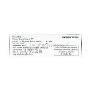 Paknet Creamy Wash, Benzoyl Peroxide direction for use