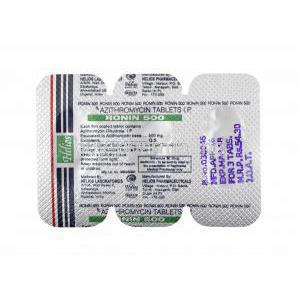 Ronin, Azithromycin tablets back