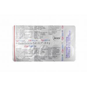 Esofence, Esomeprazole tablets back