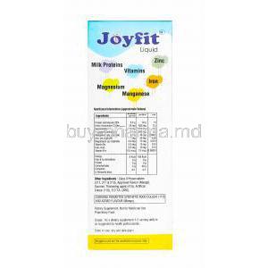 Joyfit Syrup ingredients