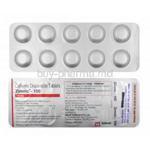 Zimnic DT, Cefixime 100mg tablets