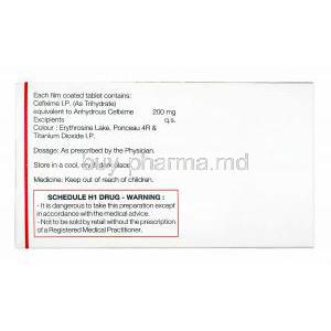 Zimnic DT, Cefixime 200mg manufacturer