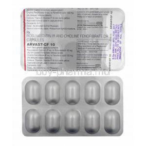 Arvast-CF, Fenofibrate and Rosuvastatin 10mg capsules