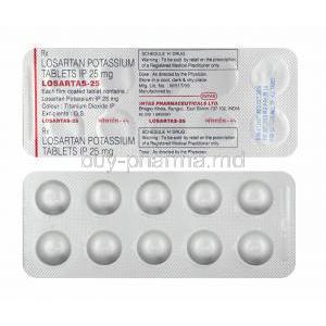 Losartas, Losartan 25mg tablets