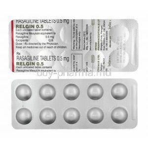 Relgin, Rasagiline 0.5mg tablets