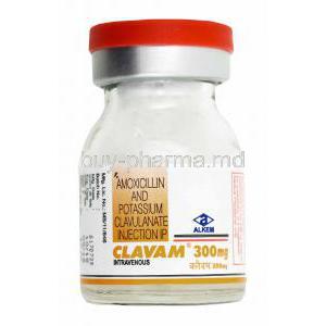 Clavam Injectionicon, Amoxicillin and Clavulanic Acid 300mg vial