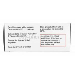 Oxring, Oxcarbazepine 300mg composition