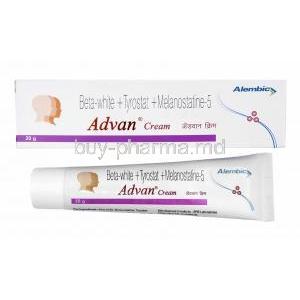 Advan Cream 20g, Beta White, Melanostaline and Tyrostat