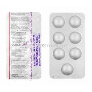 Ovigyn D3, Dehydroepiandrosterone, L-Methyl Folate and Vitamin D3 tablets