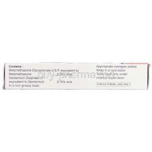 Lupiderm-G, Betamethasone/ Gentamycin Cream box composition