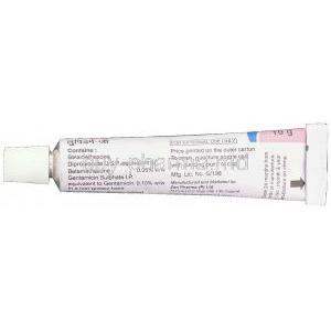 Lupiderm-G, Betamethasone/ Gentamycin Cream tube composition