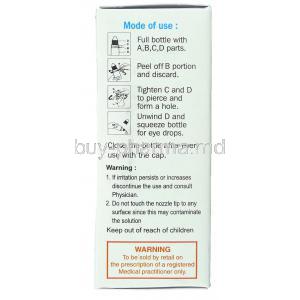 Sunephrine-H,  Phenylephrine Hydrochloride/  Homatropine Hydrobromide  Eye Drops Usage Direction