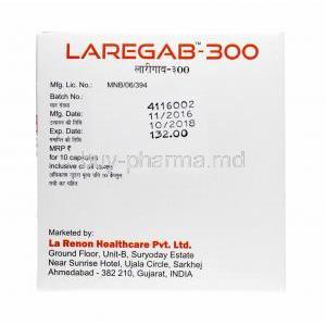 Laregab, Gabapentin 300mg manufacturer